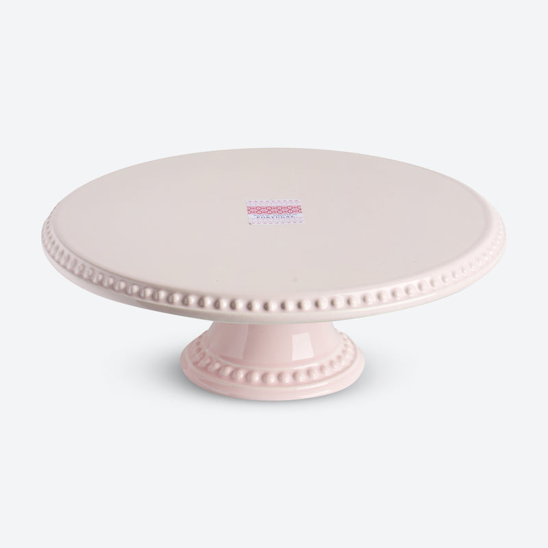 Footed Platter Round 12" (Pink)