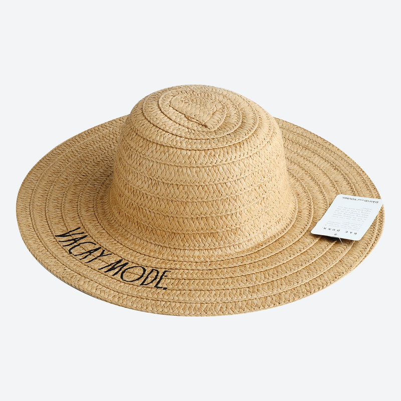 Beach Hat Vacay Mode in Brown