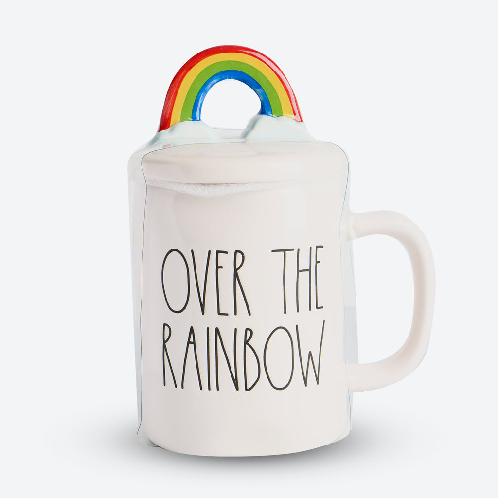 Coffee Mug Over The Rainbow With Topper (White)